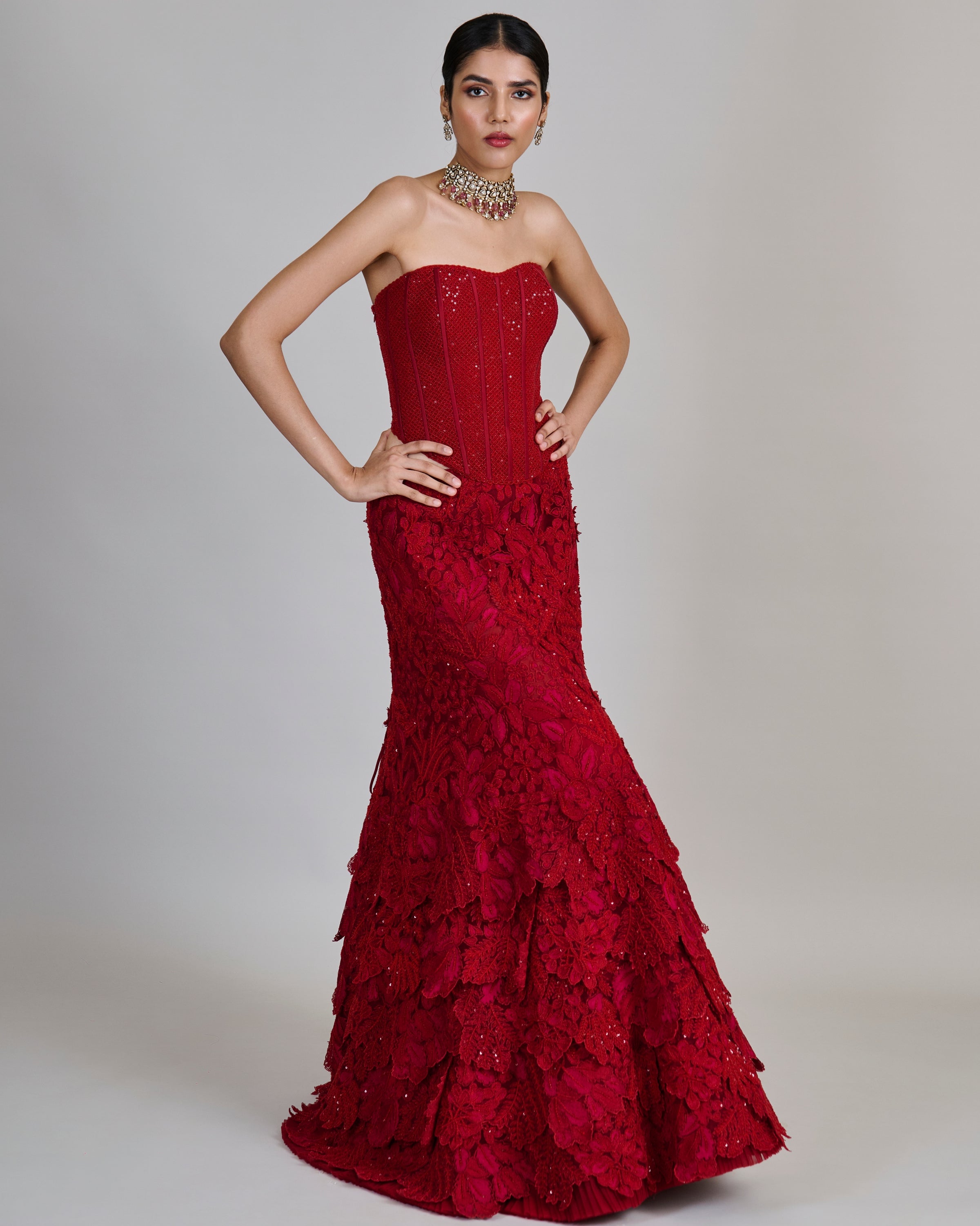 Red Joise Lehenga Set