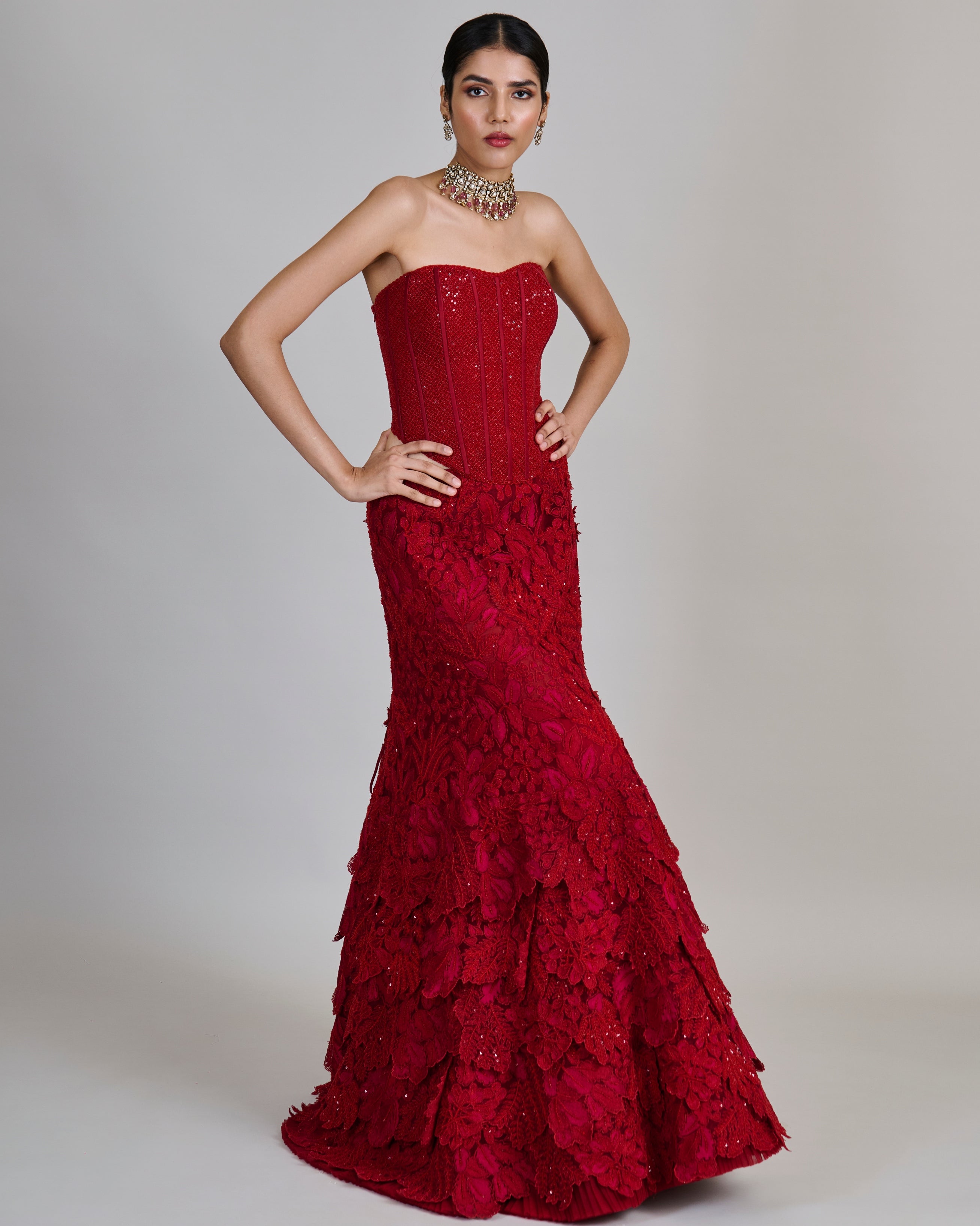 Red Joise Lehenga Set