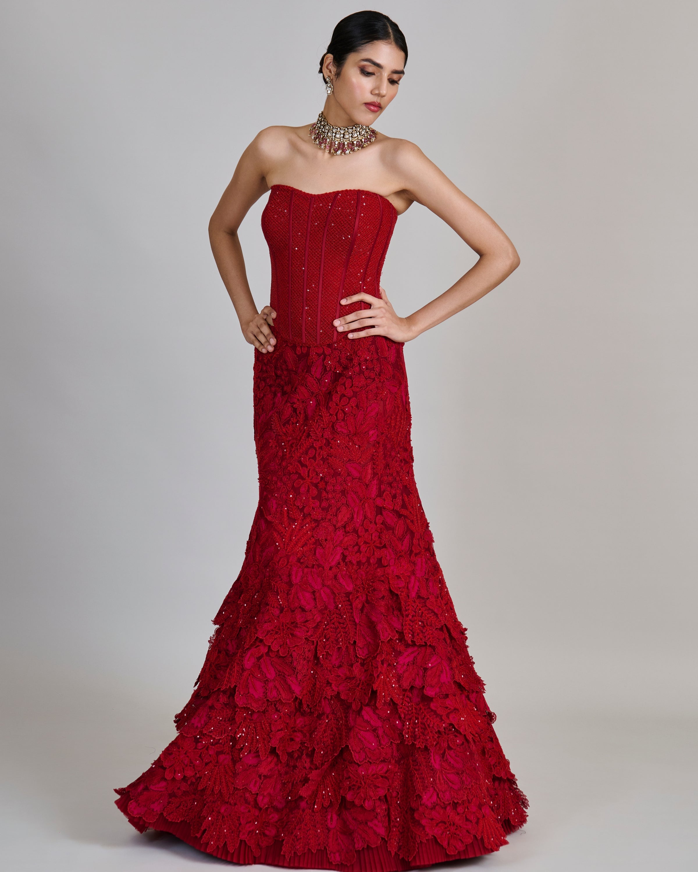 Red Joise Lehenga Set