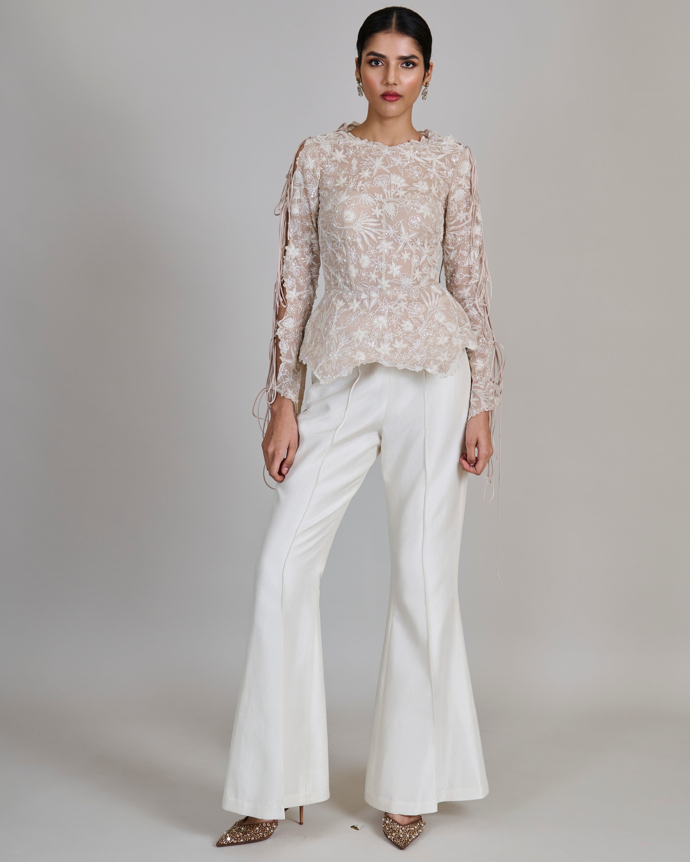 Champagne With Ivory Caelen Pant Set