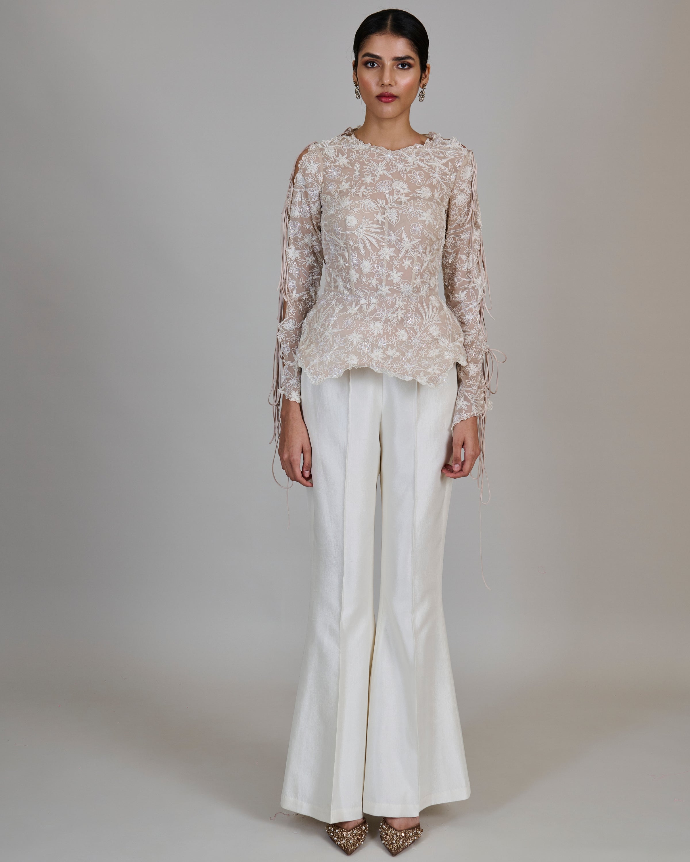 Champagne With Ivory Caelen Pant Set