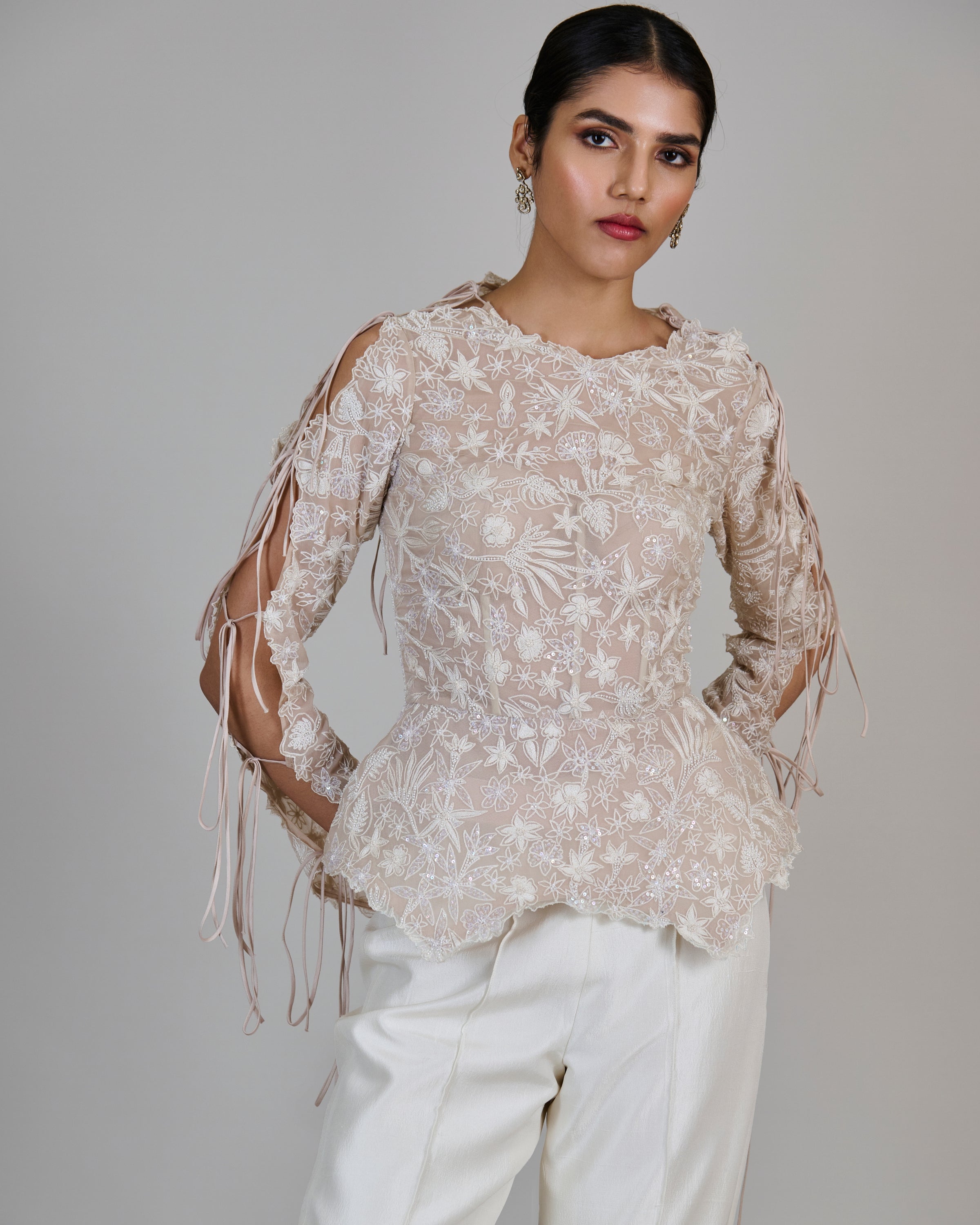 Champagne With Ivory Caelen Pant Set