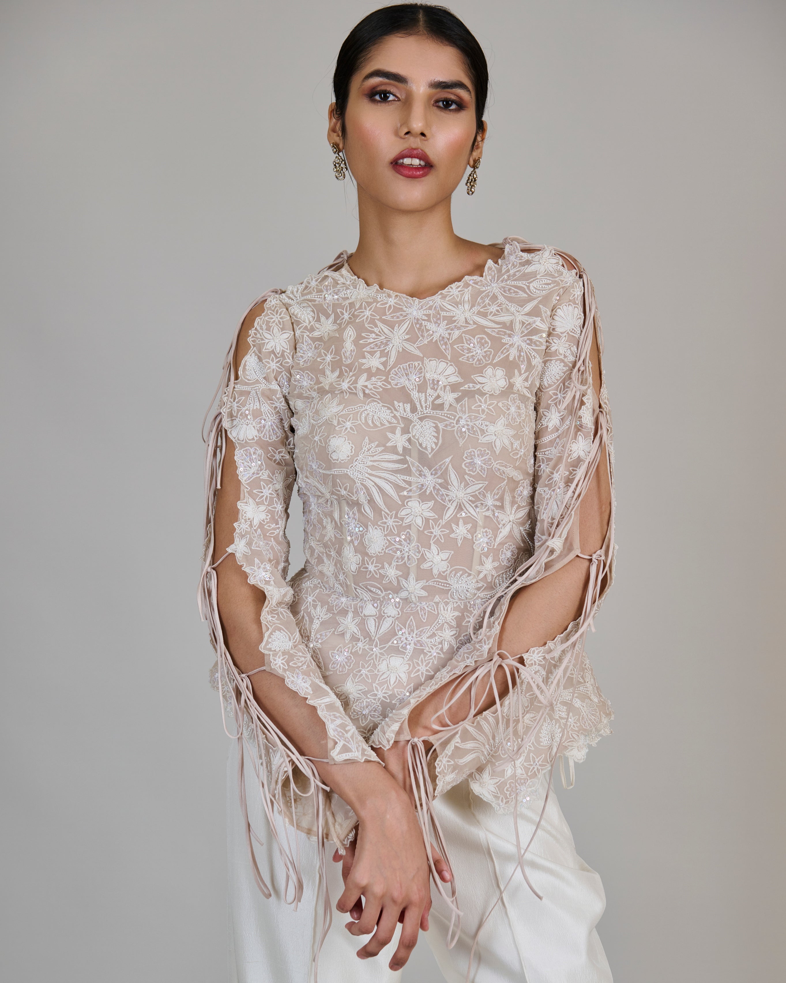 Champagne With Ivory Caelen Pant Set