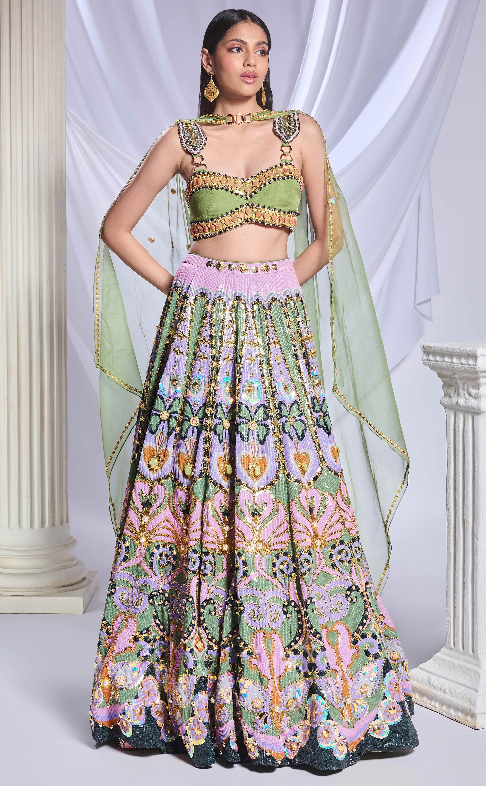 Celtic Hearts Lehenga Set