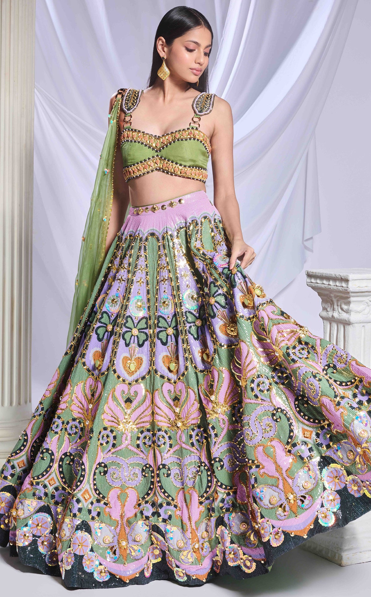 Celtic Hearts Lehenga Set