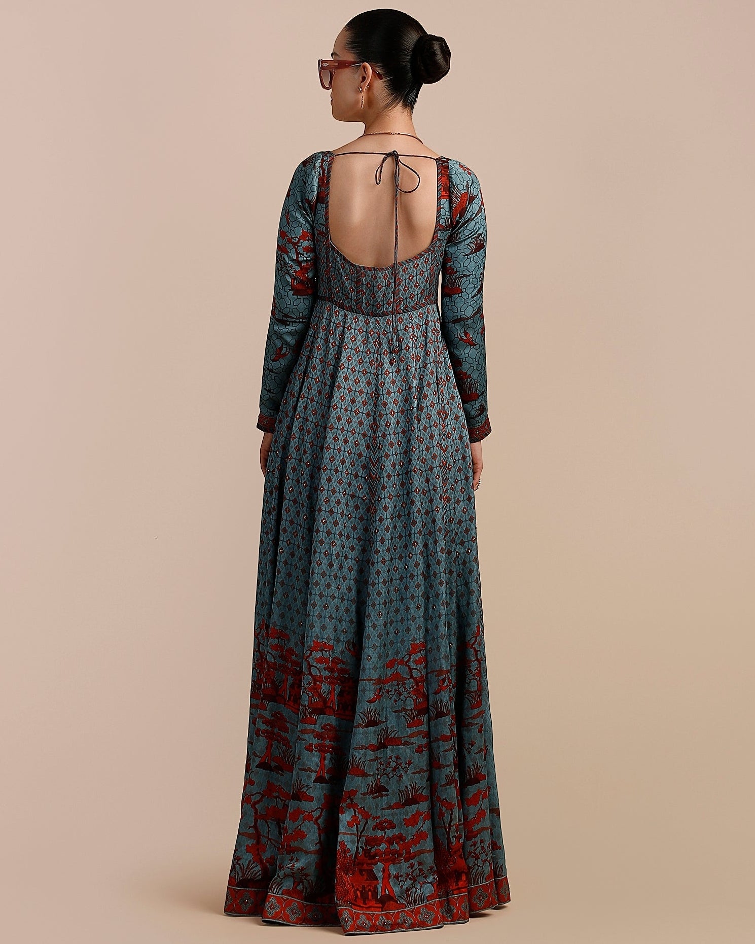 Cerulean Blue Anarkali