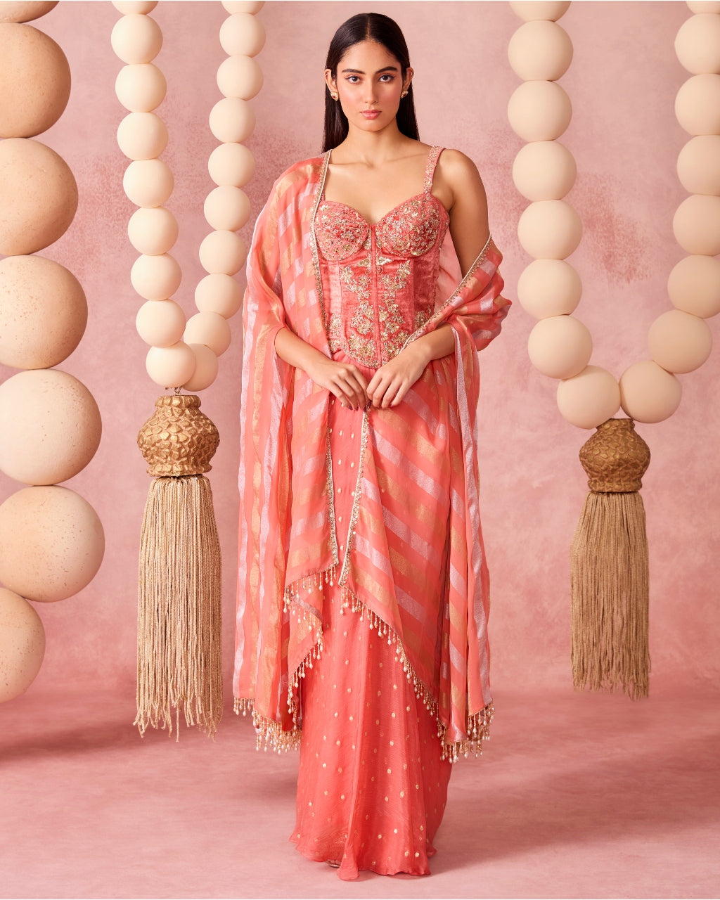 Roop Cape Skirt Set