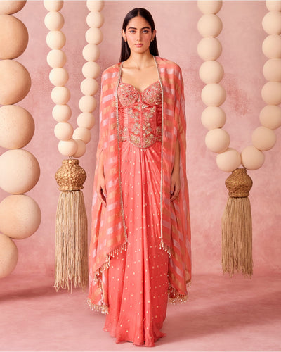 Roop Cape Skirt Set