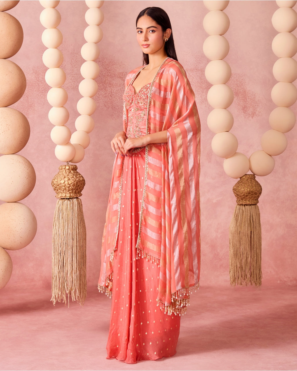Roop Cape Skirt Set