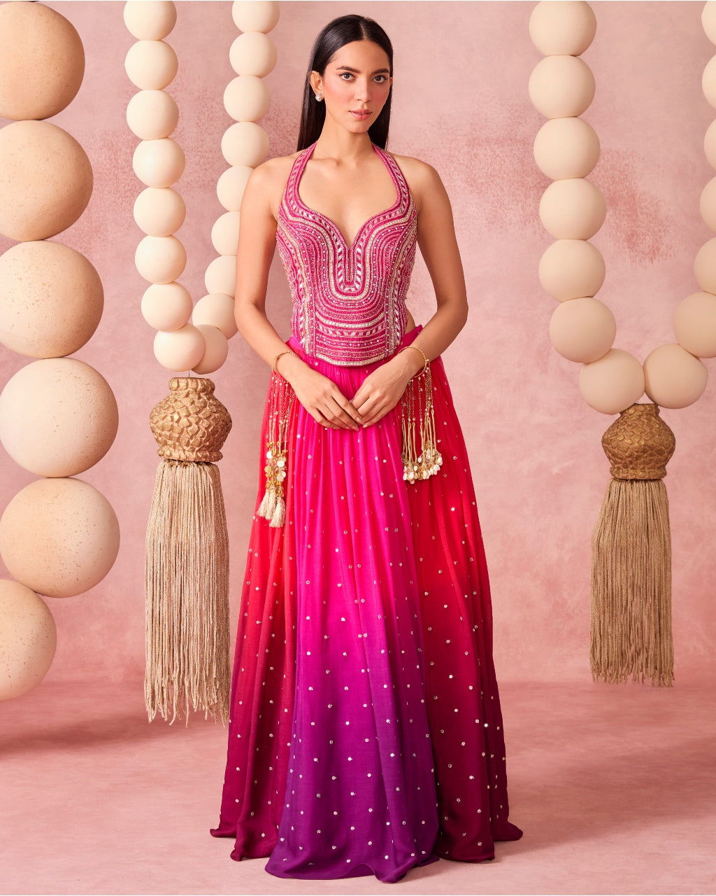 Jugnu Ombre Lehenga Set