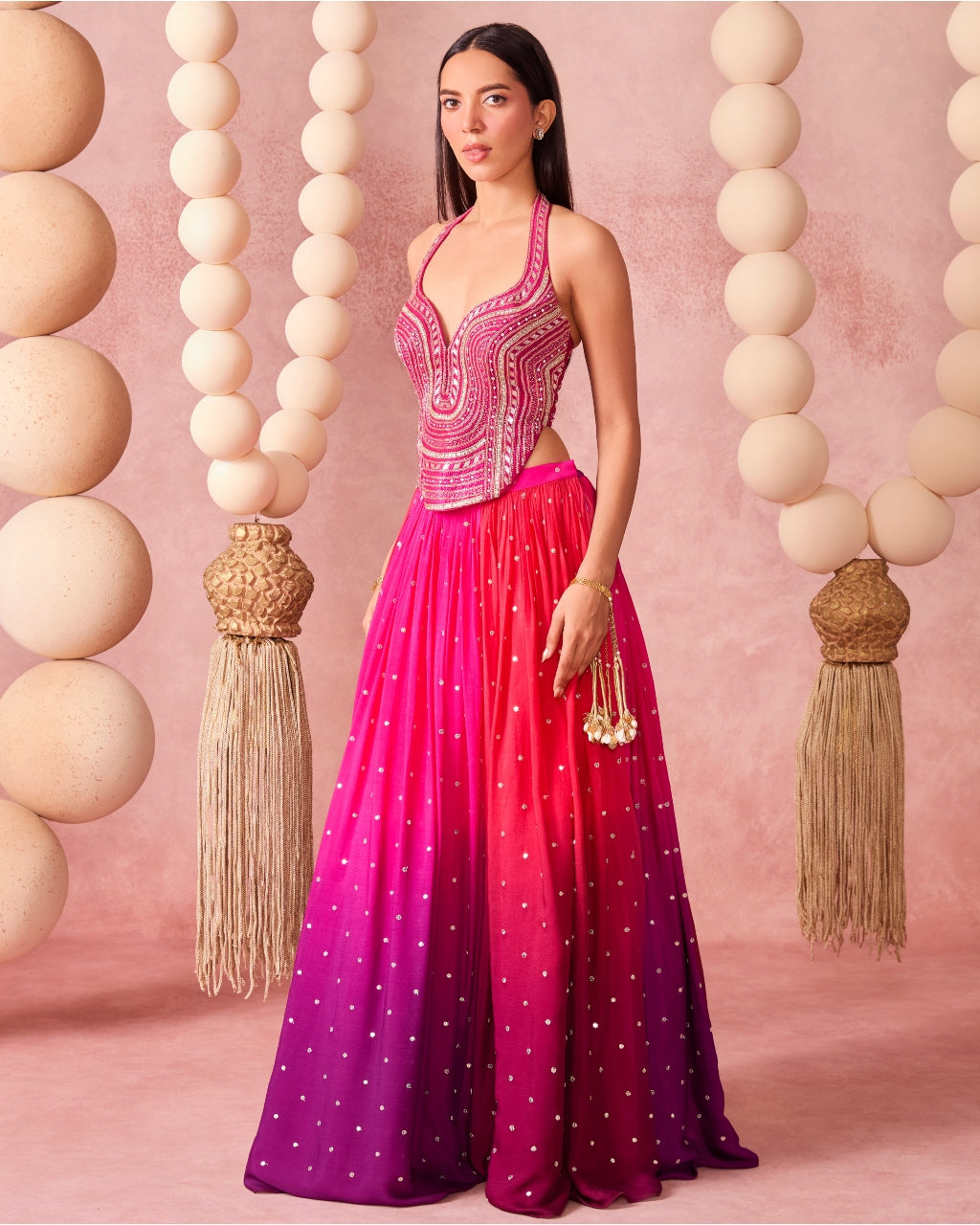 Jugnu Ombre Lehenga Set