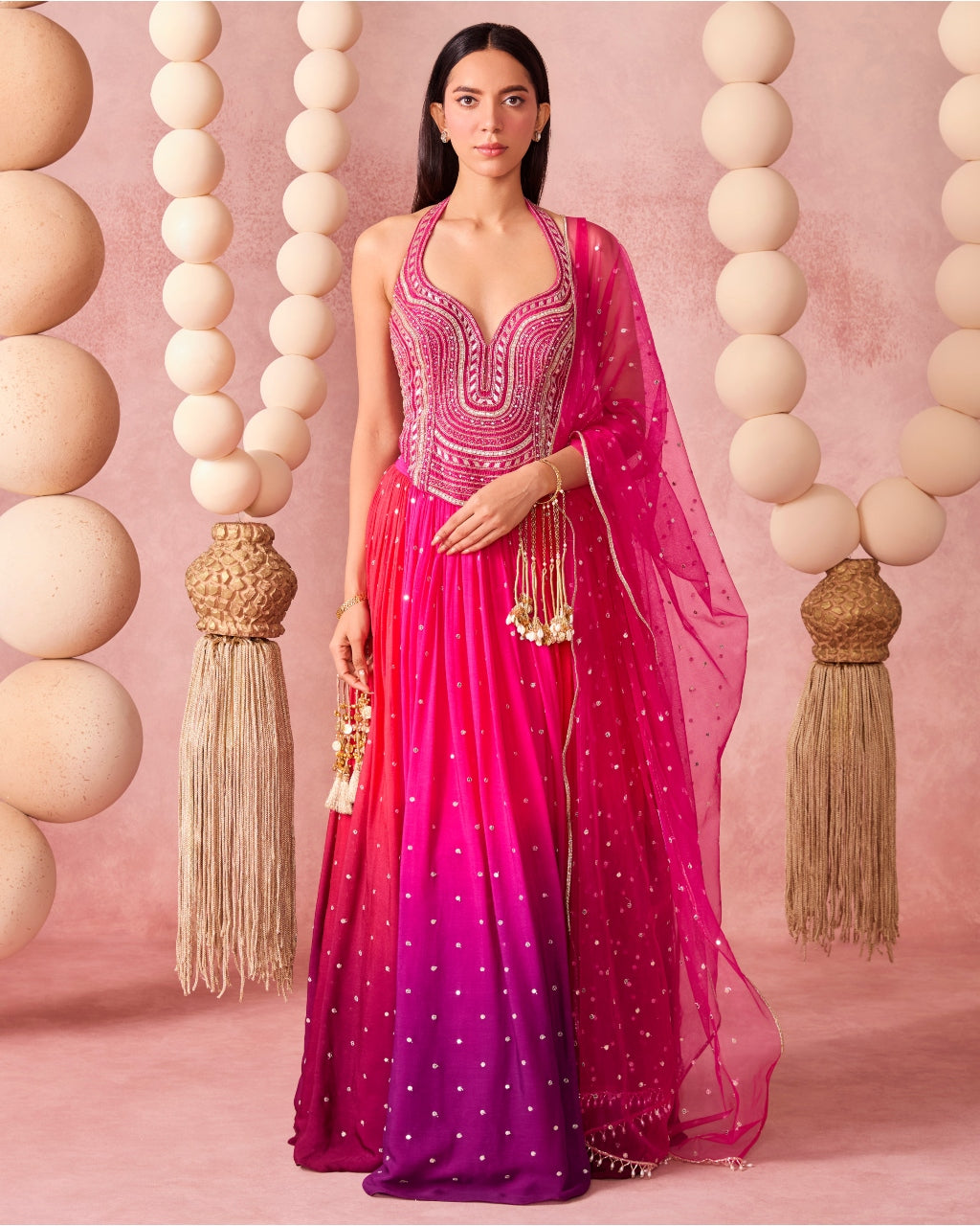 Jugnu Ombre Lehenga Set