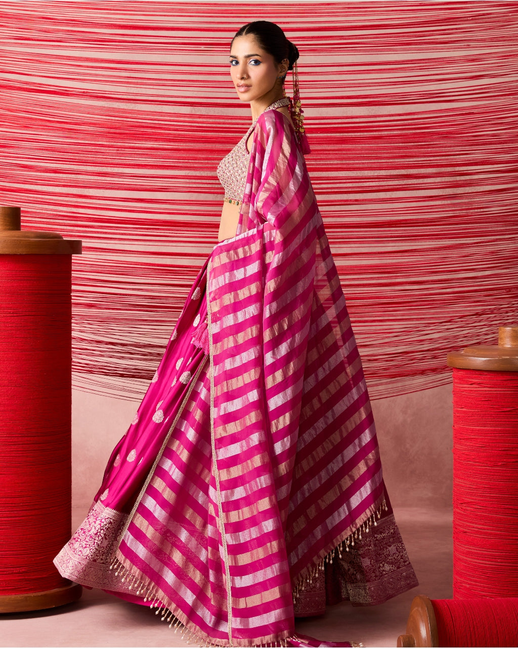 Gulabi Lehenga Set