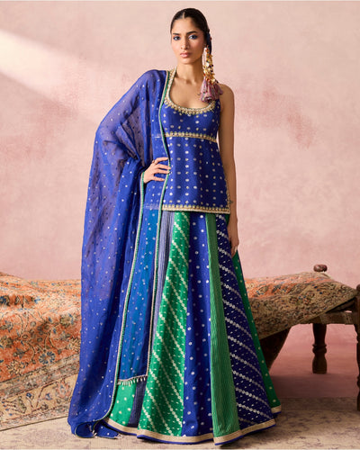 Mahi Blue Lehenga Set