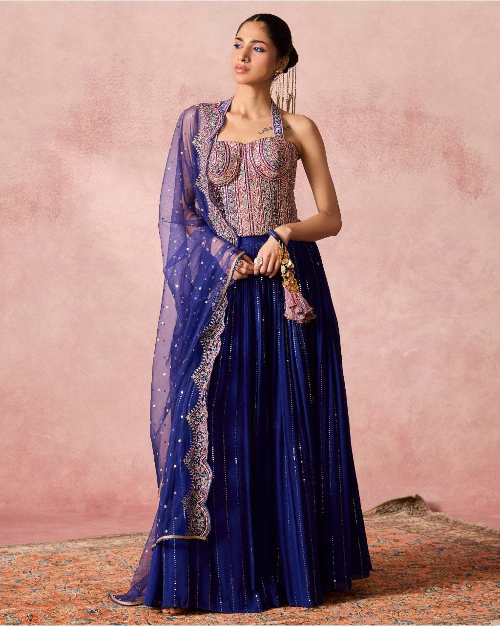 Inayat Blue lehenga Set