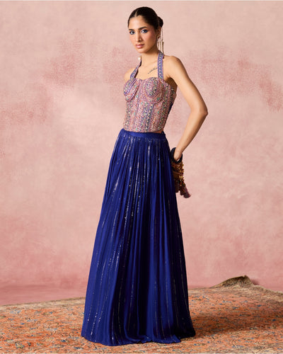 Inayat Blue lehenga Set