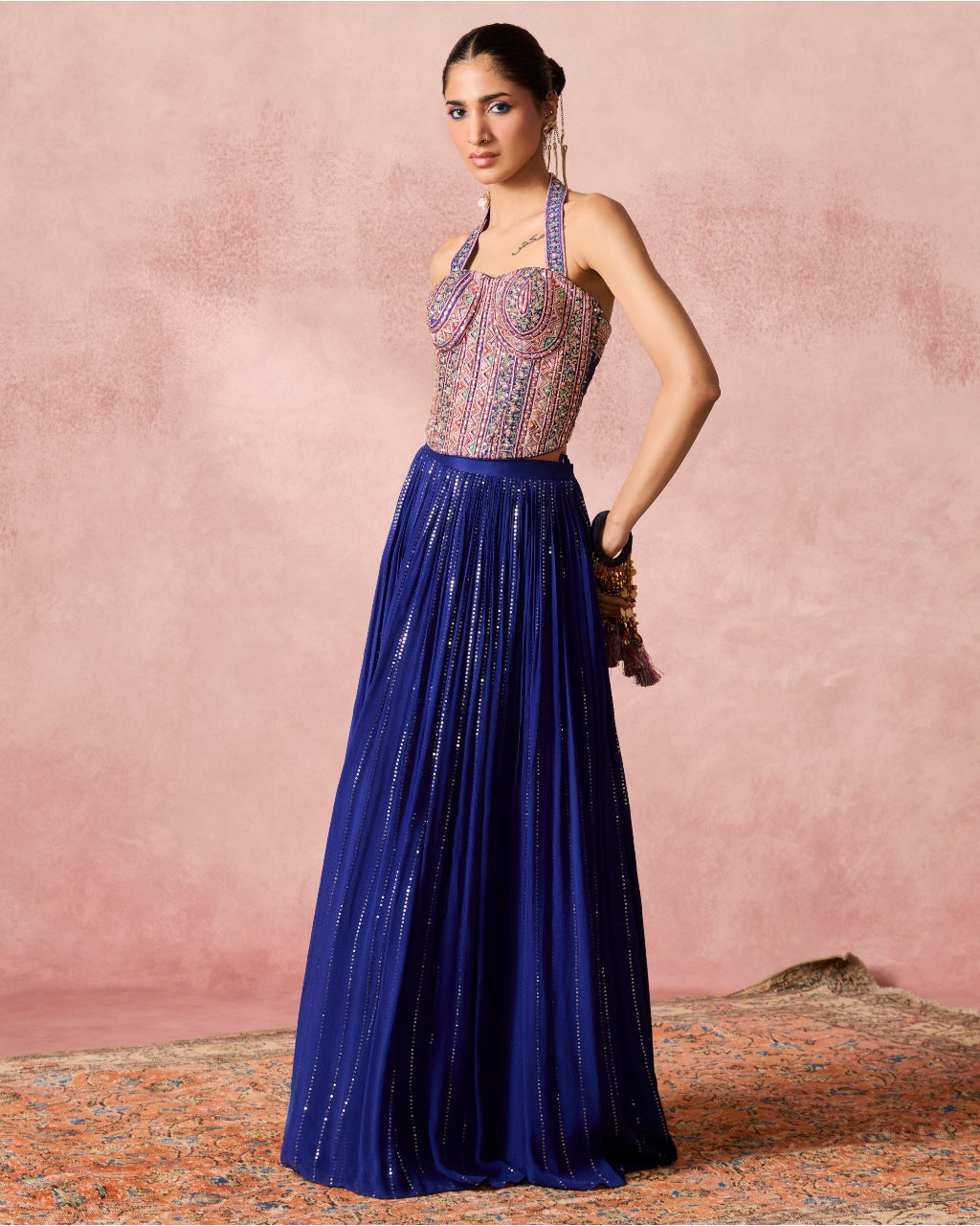 Inayat Blue lehenga Set