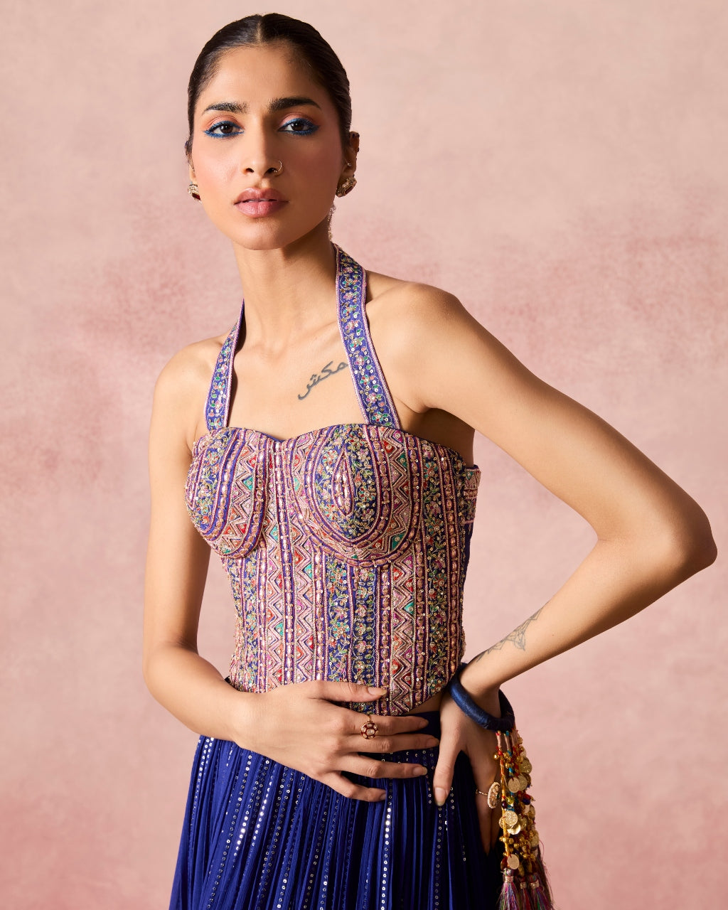 Inayat Blue lehenga Set