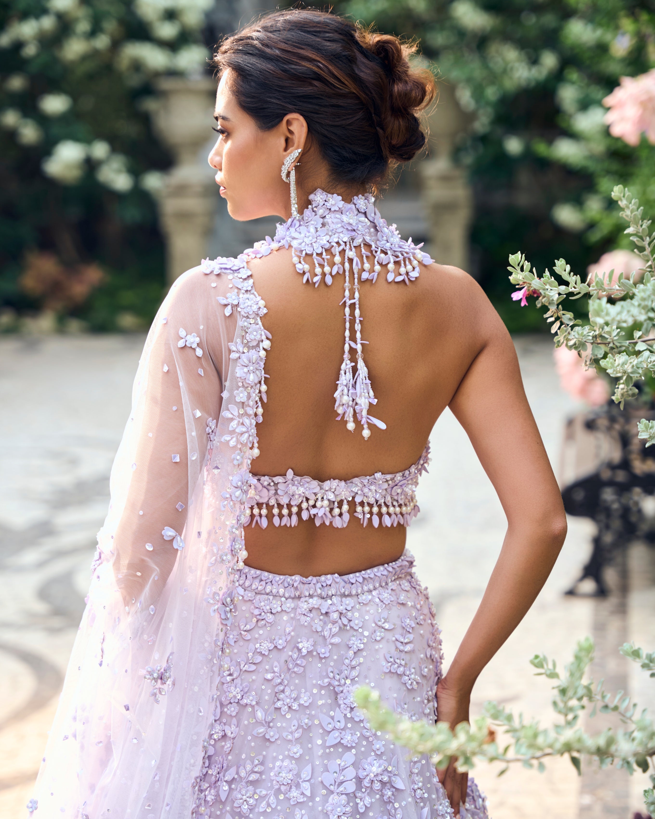 Chapelle Lilac Three-Dimensional Lehenga Set