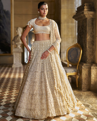 Ivory Pearl Lehenga Set