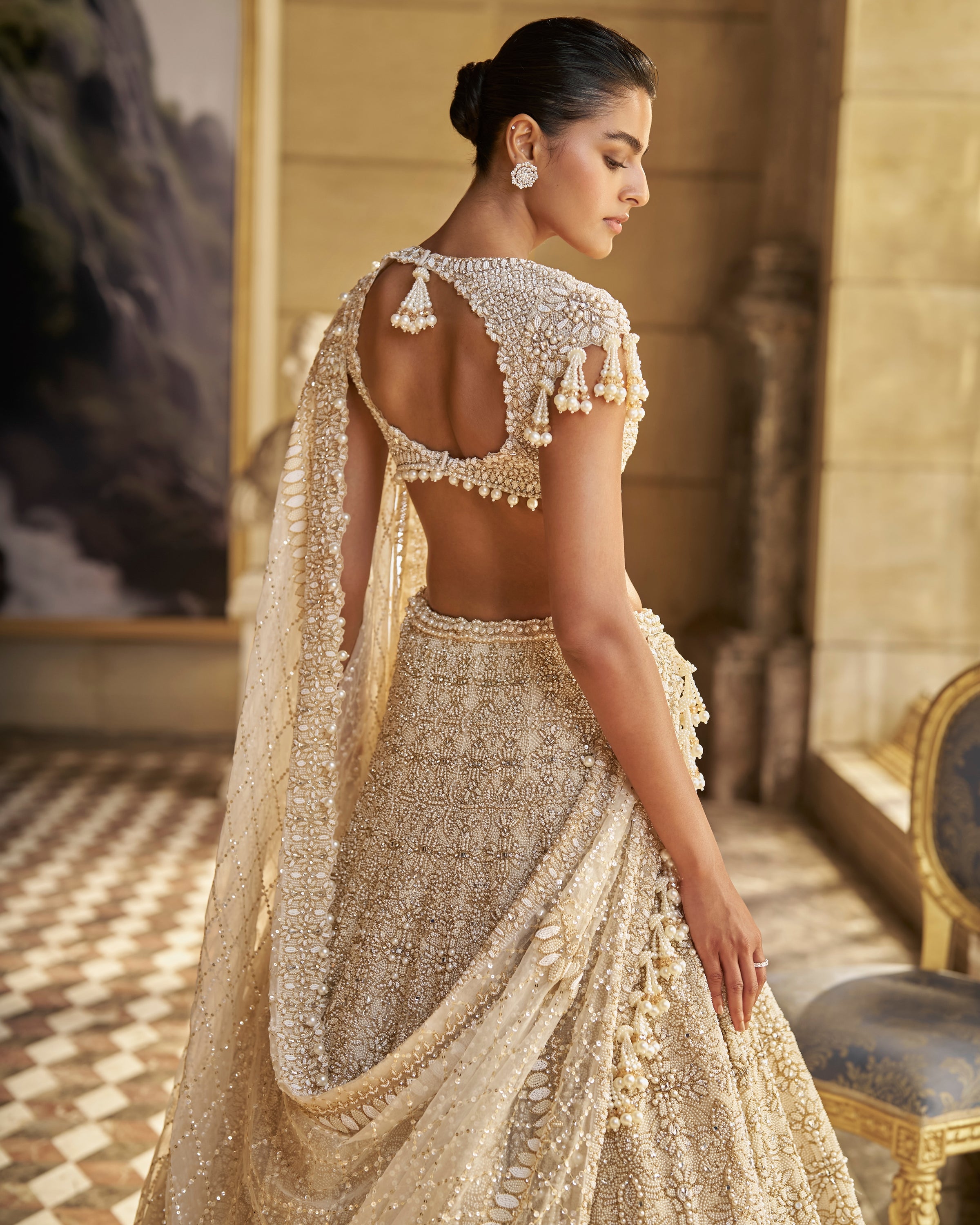 Ivory Pearl Lehenga Set
