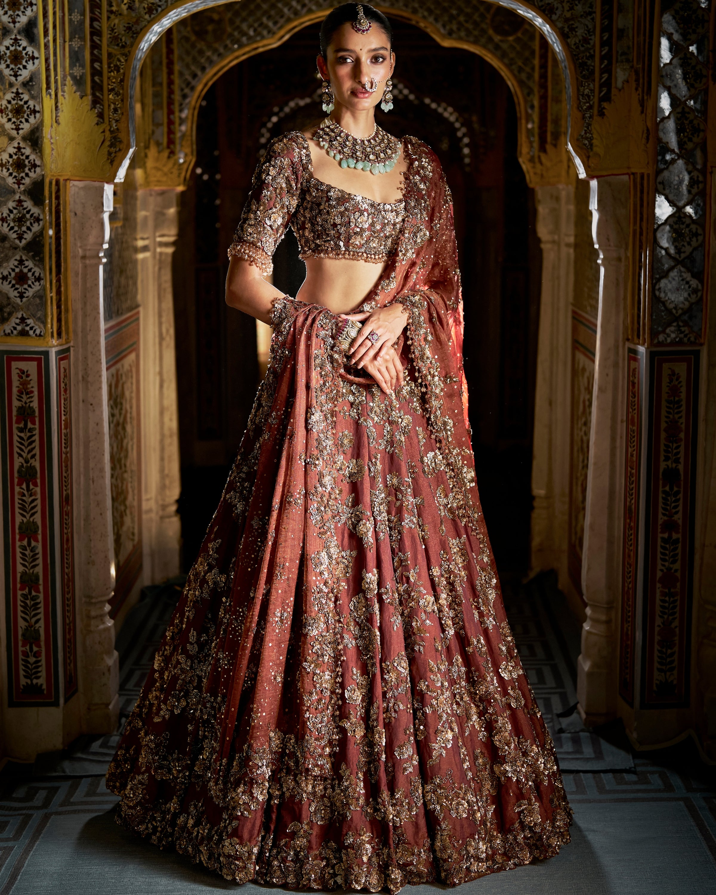 Bronze Gold Vows Lehenga Set