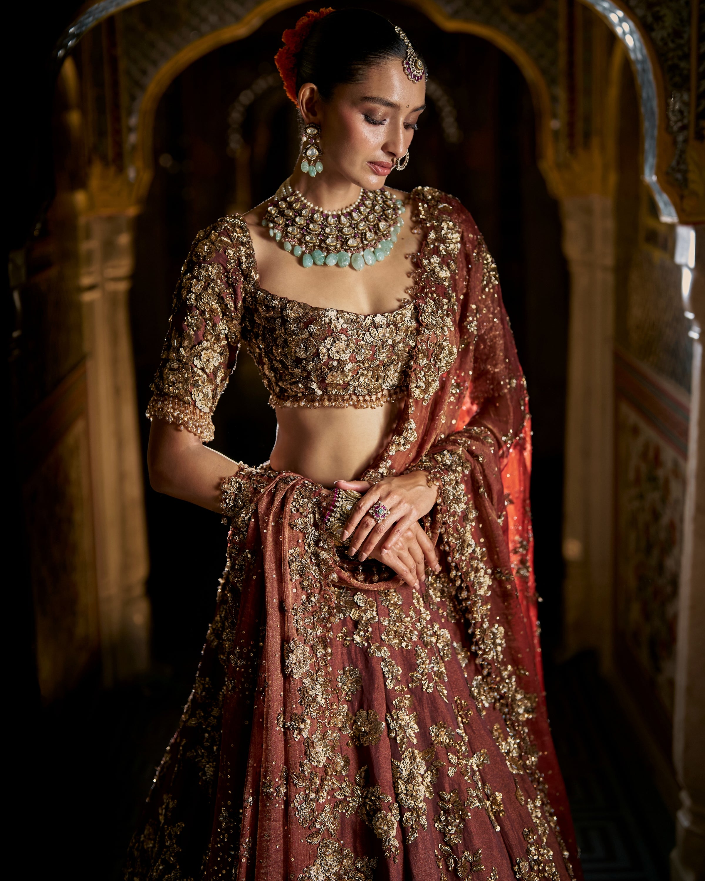 Bronze Gold Vows Lehenga Set