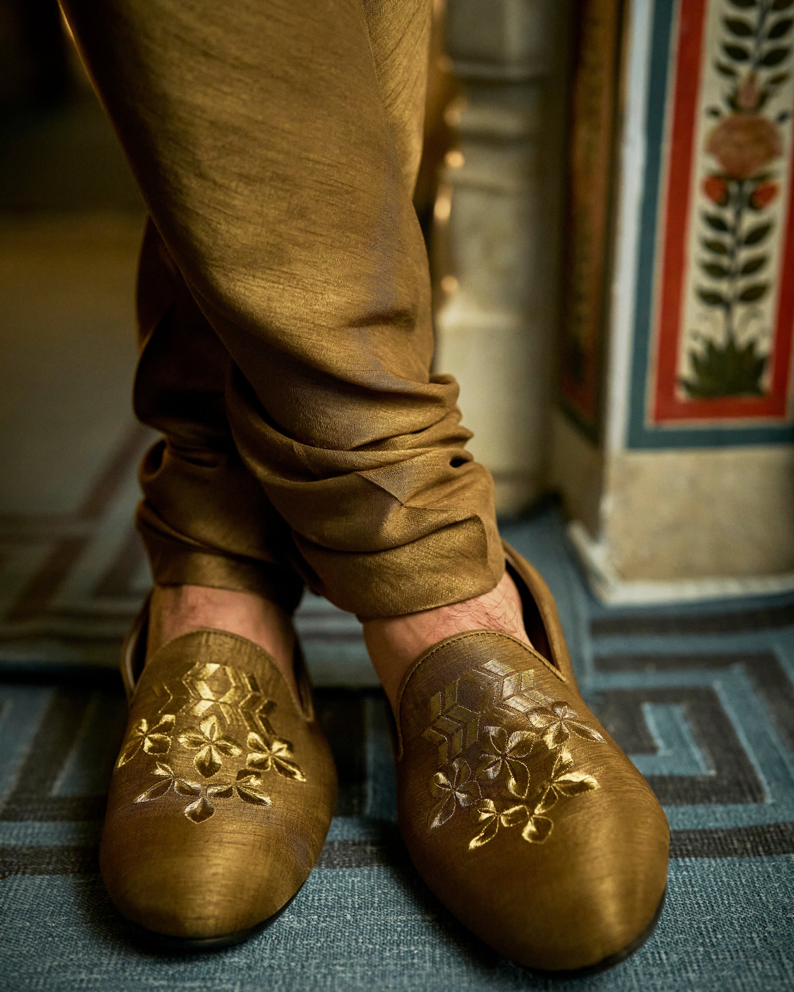 Vows Military Green Sherwani Set