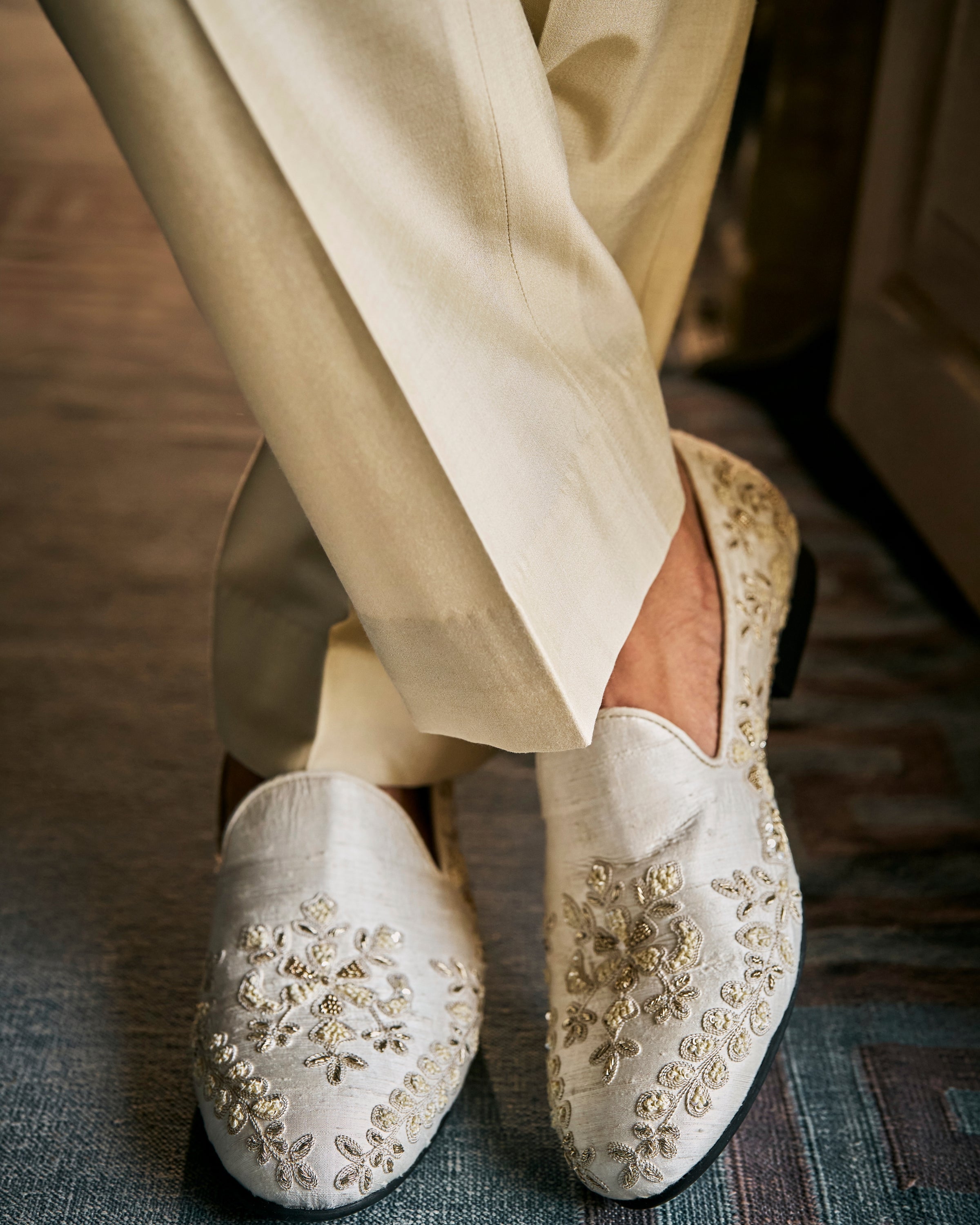 Vows Ivory Gold Sherwani Set