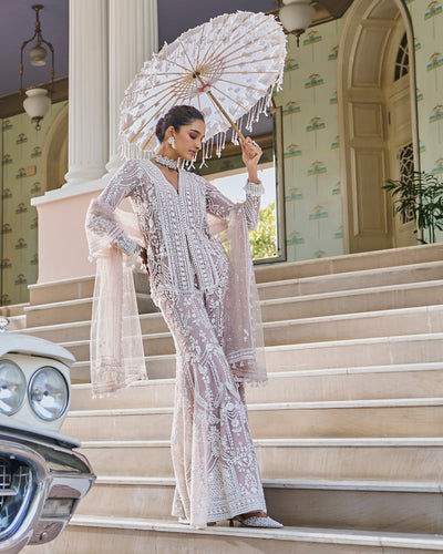 Fiori Mauve Dori Sharara Set