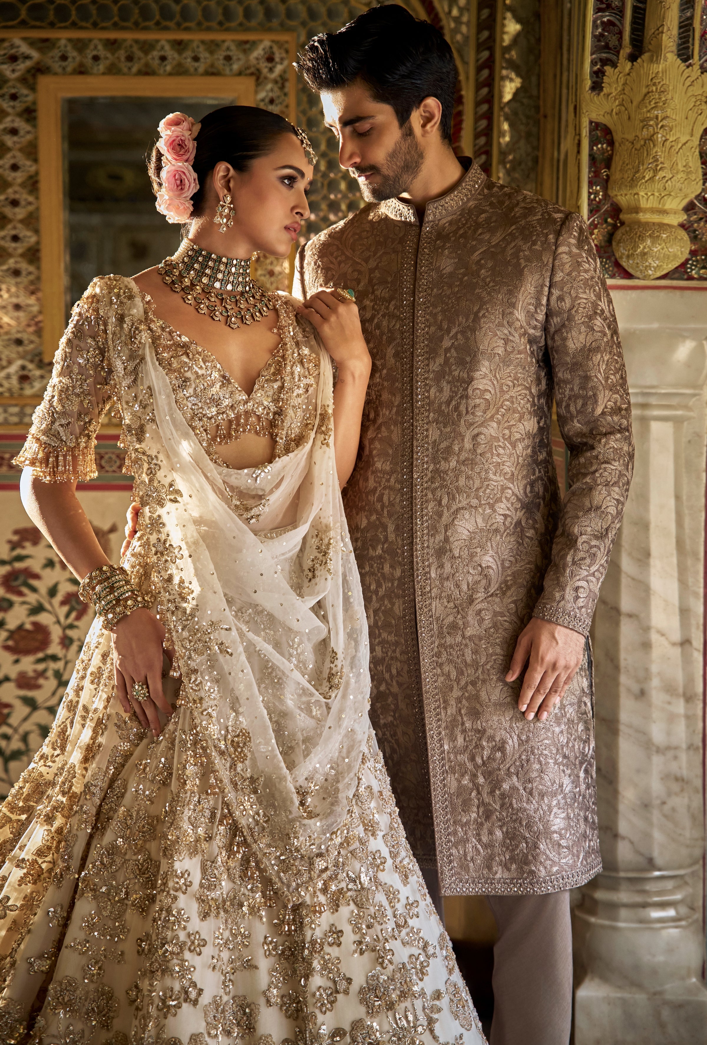 Vows Slate Sherwani Set