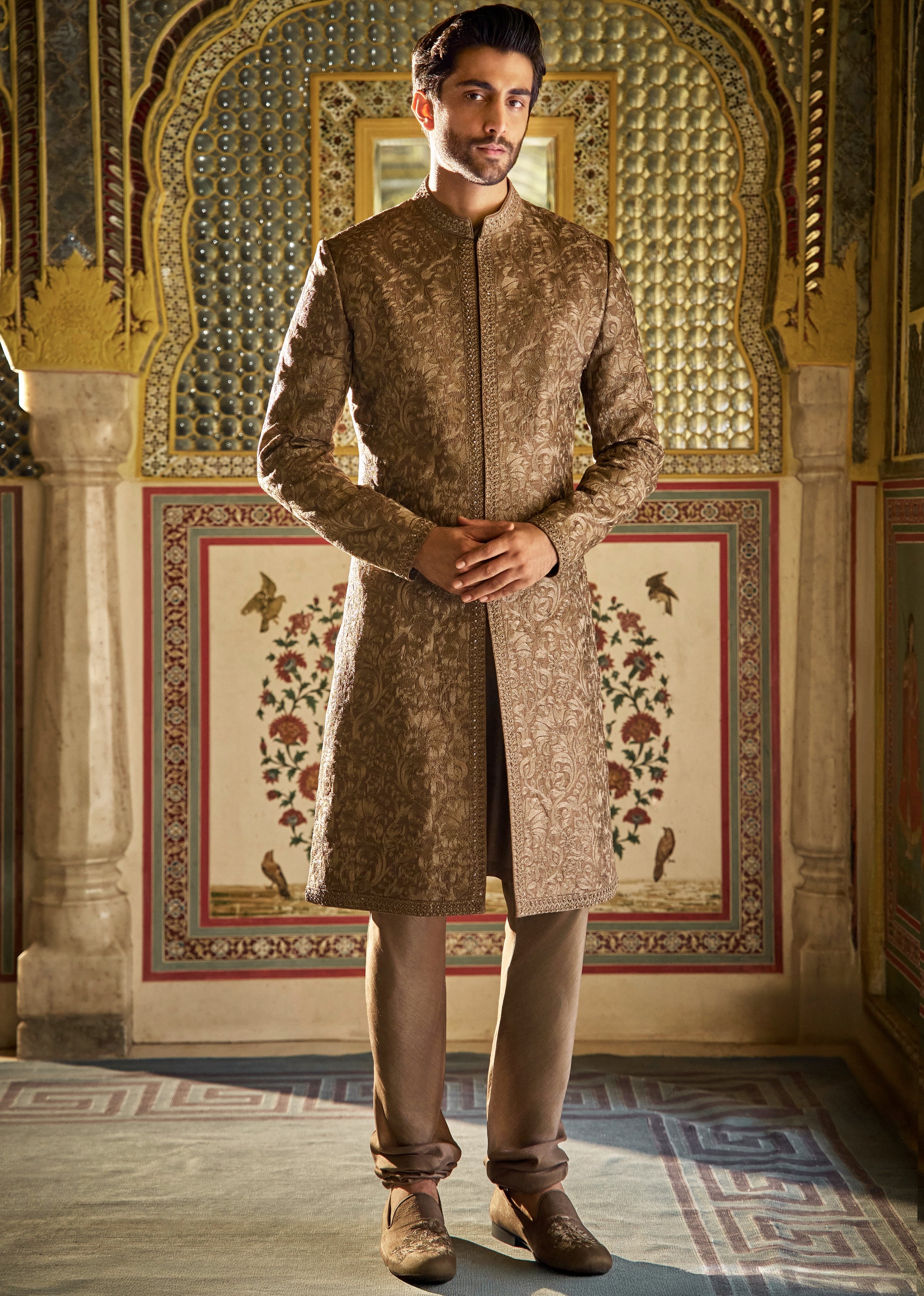 Vows Slate Sherwani Set