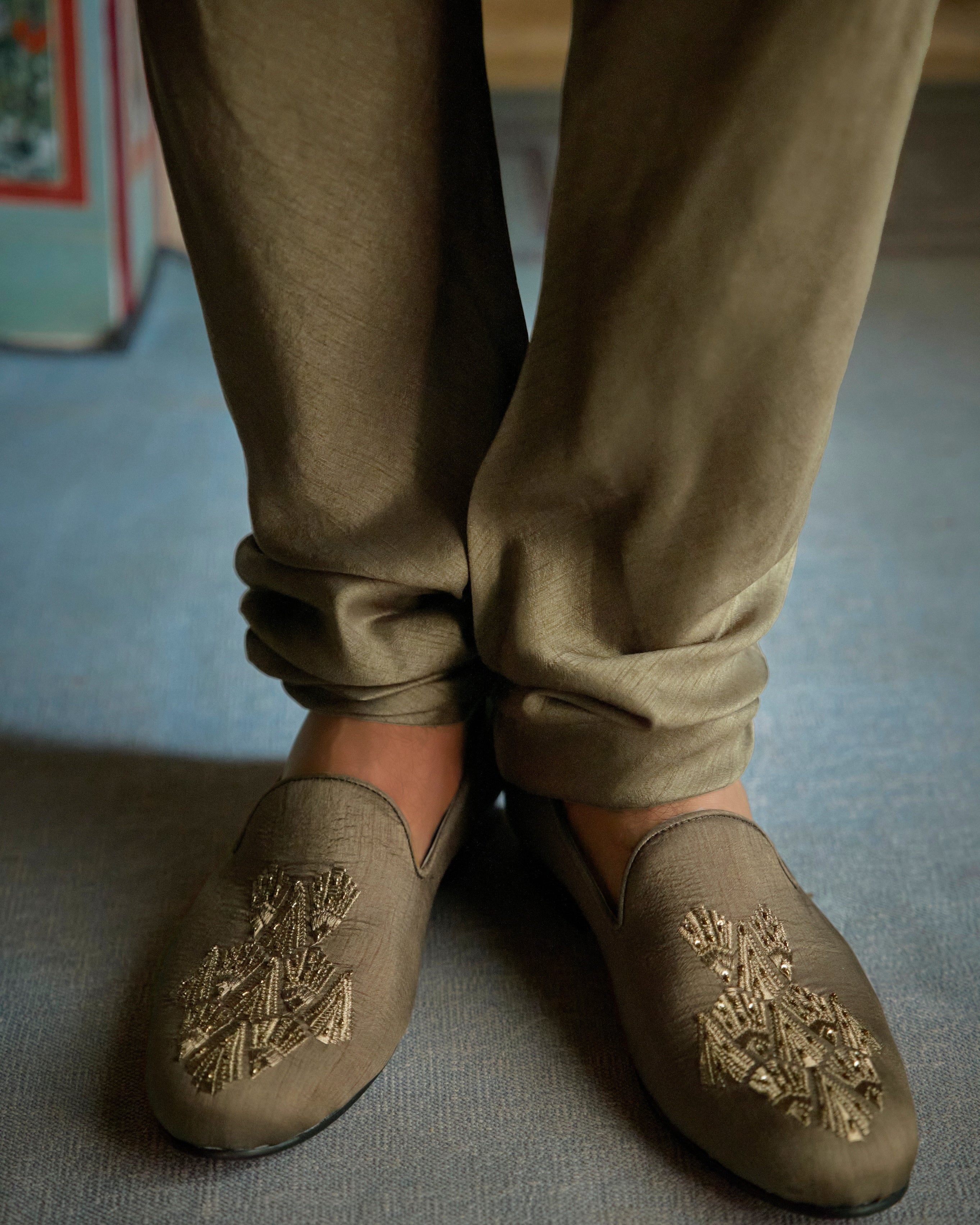 Vows Antique Gold Sherwani Set