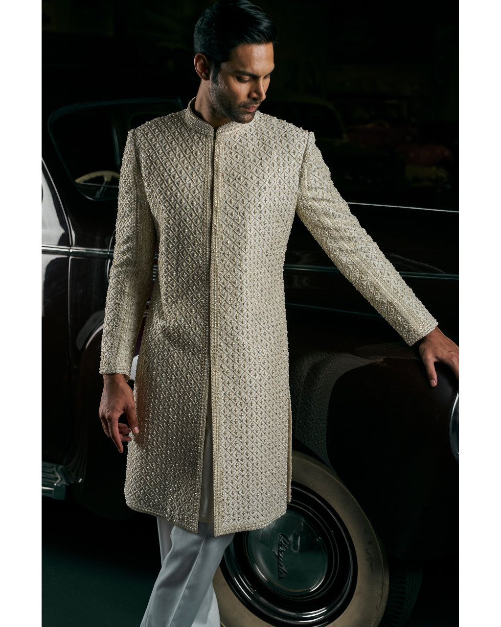 Ivory Pearl Sherwani Set