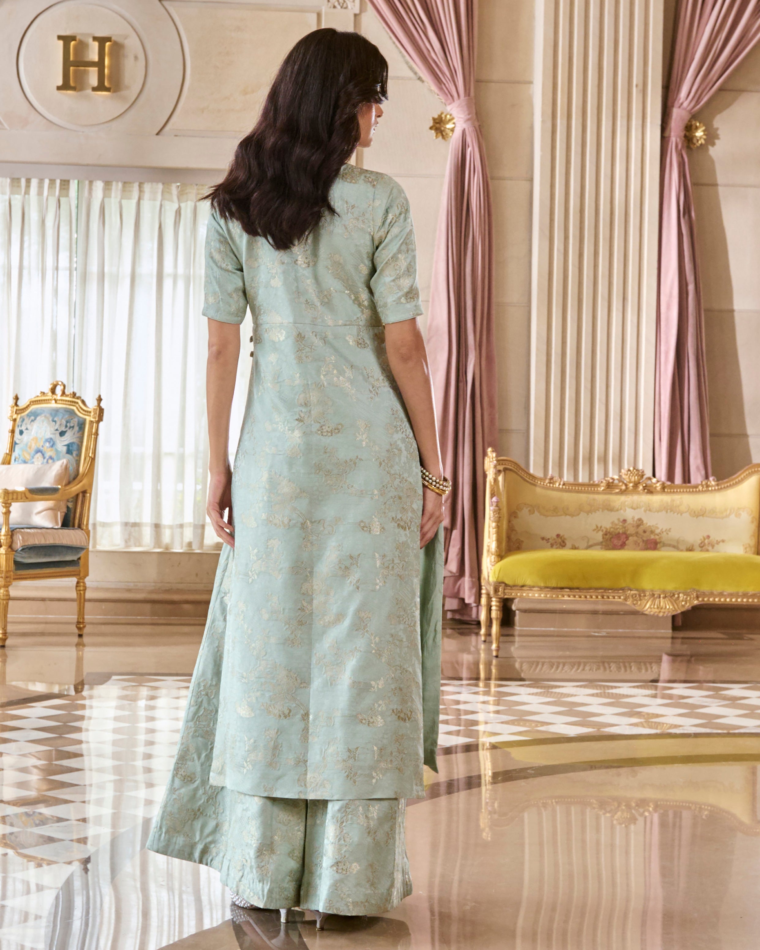 Chiara Kurta Set- Blue