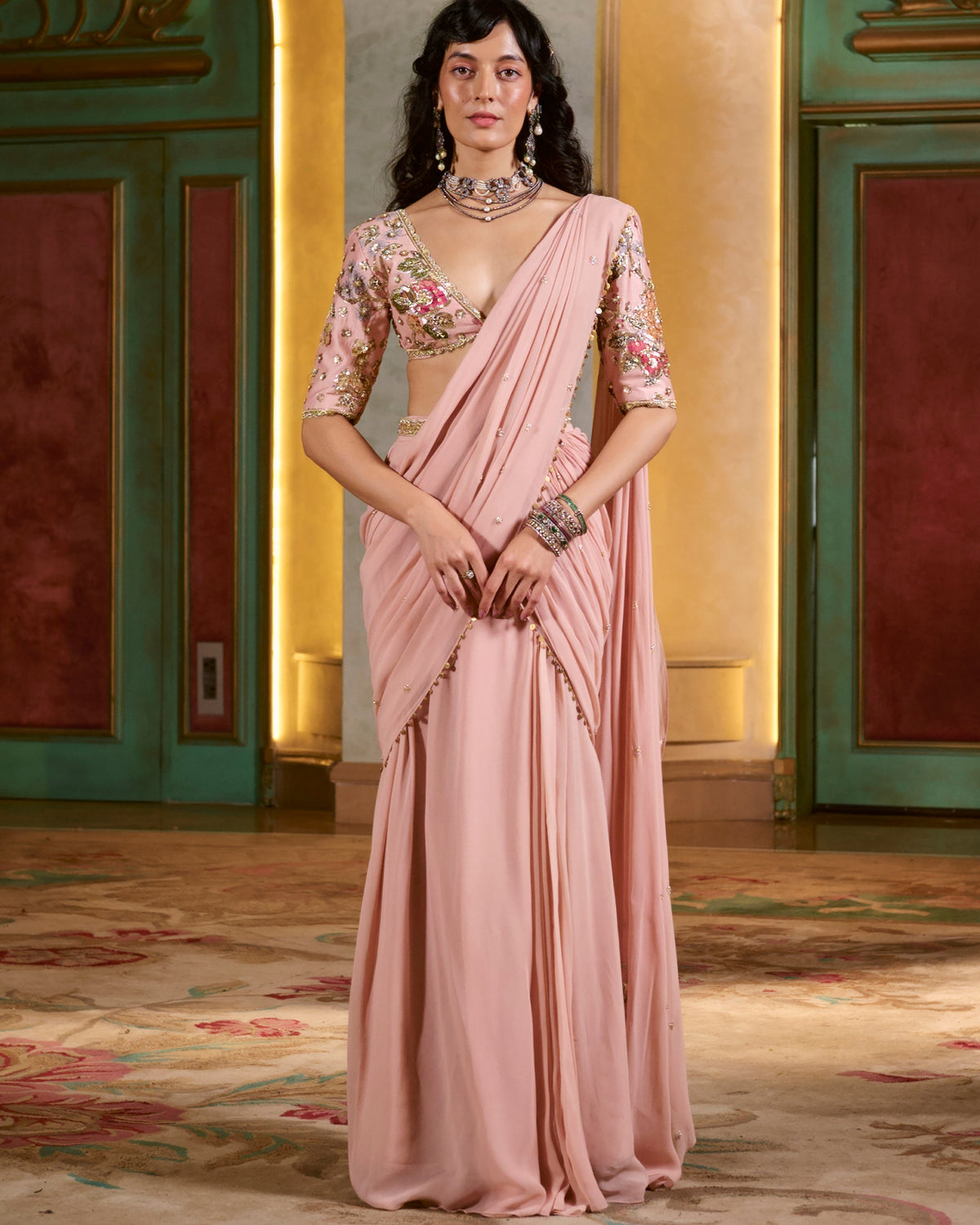 Kaia Sari Set- Light Rose