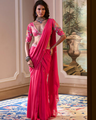 Kaia Sari Set - Hot Pink