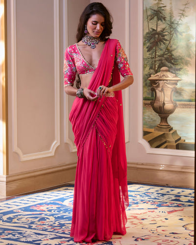 Kaia Sari Set - Hot Pink