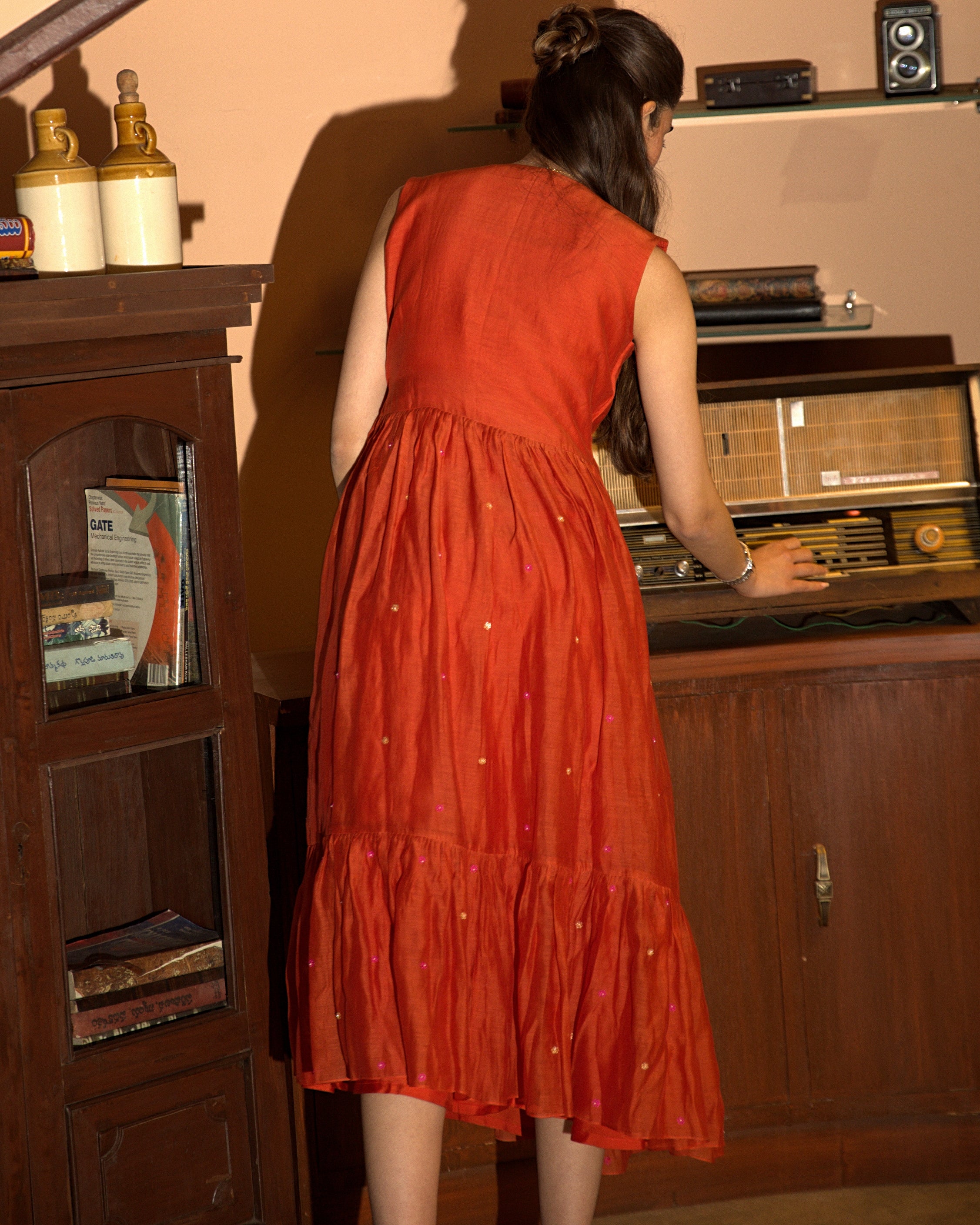 Rust Orange Long Dress