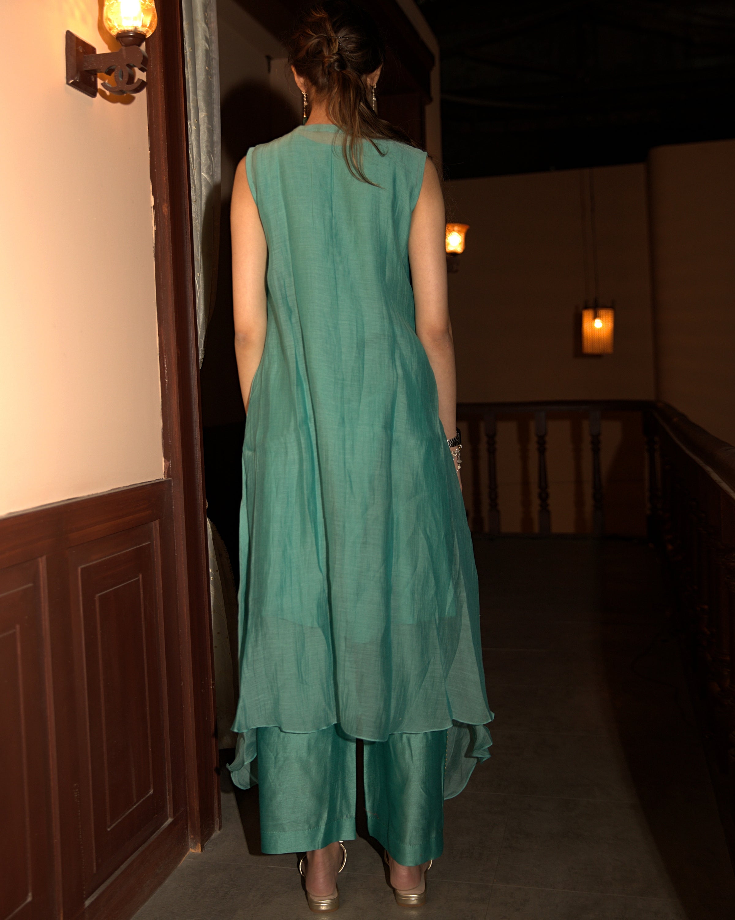 Powder Blue Asymmetric Dress