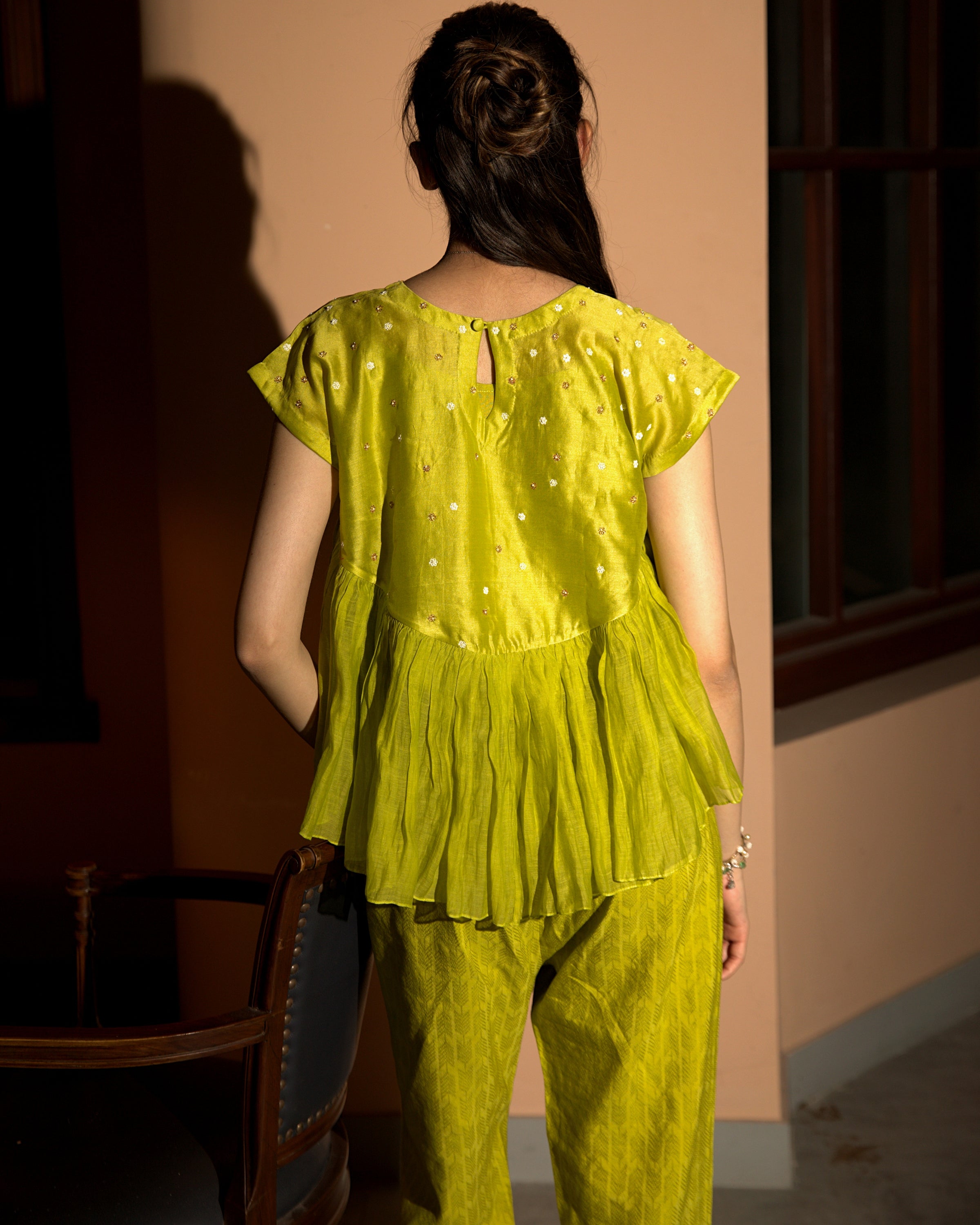 Neon Green Short Top Set