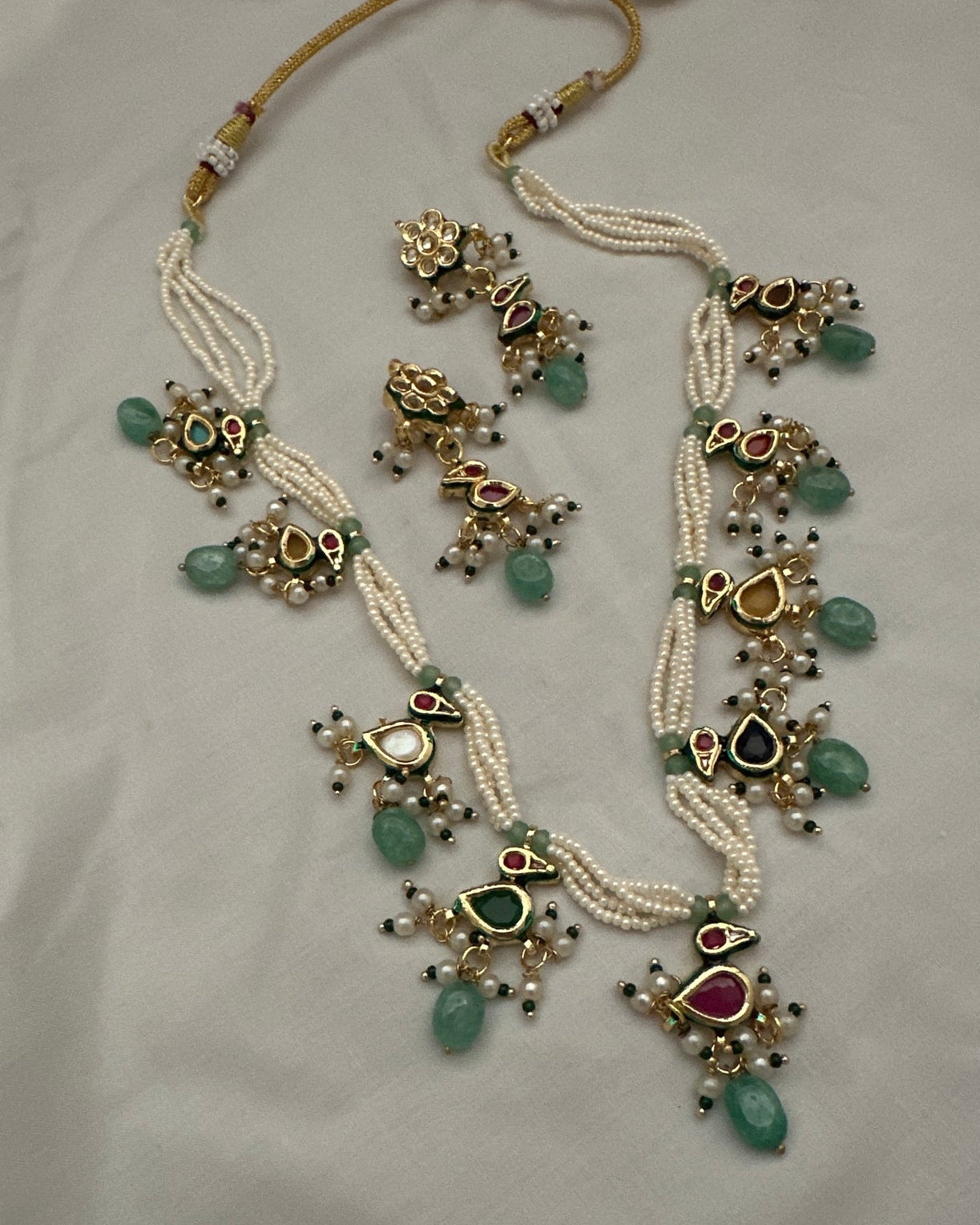 Birdie Moti Necklace Set