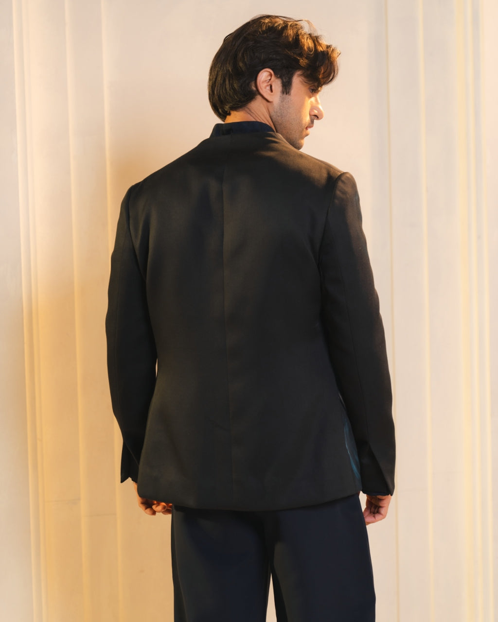 Black Handpainted Tauras Blazer Set