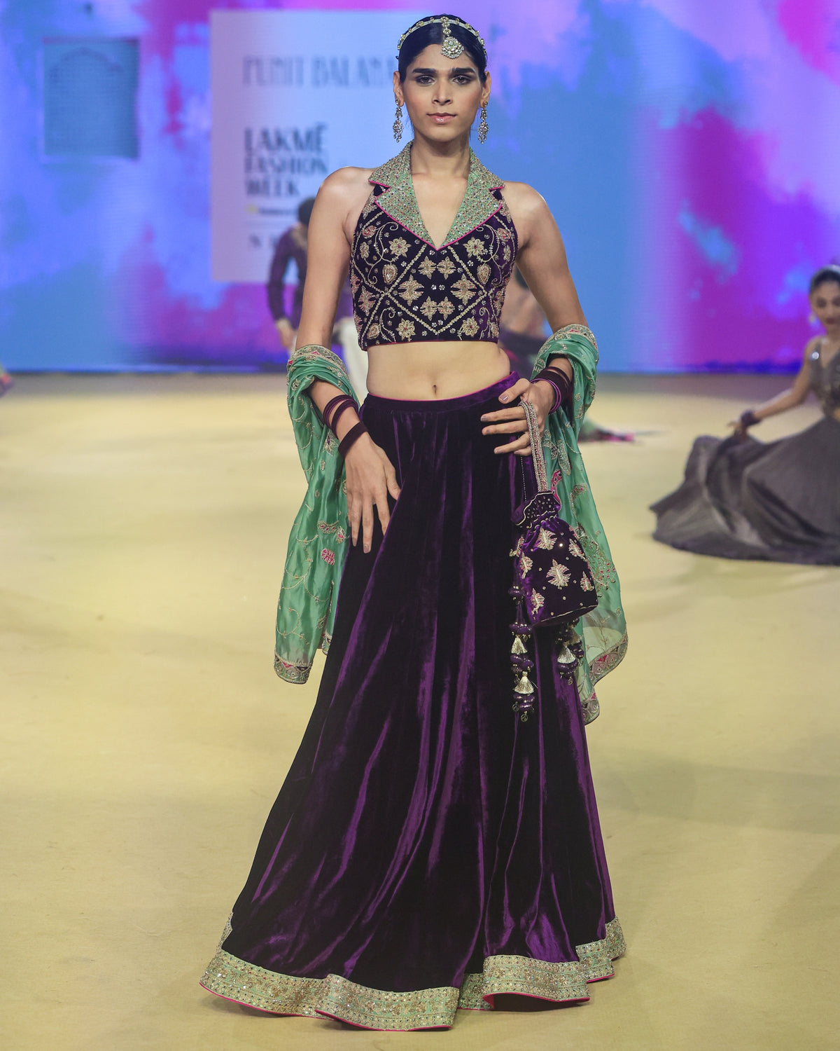 Baingani Modern Lehenga Set