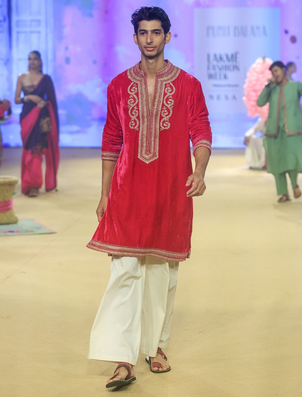 Gulabi Gulaal Embroidered Kurta Set