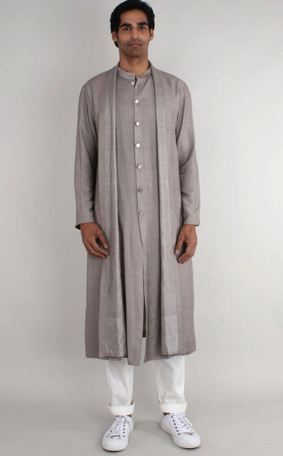 Double Drape Kurta Set