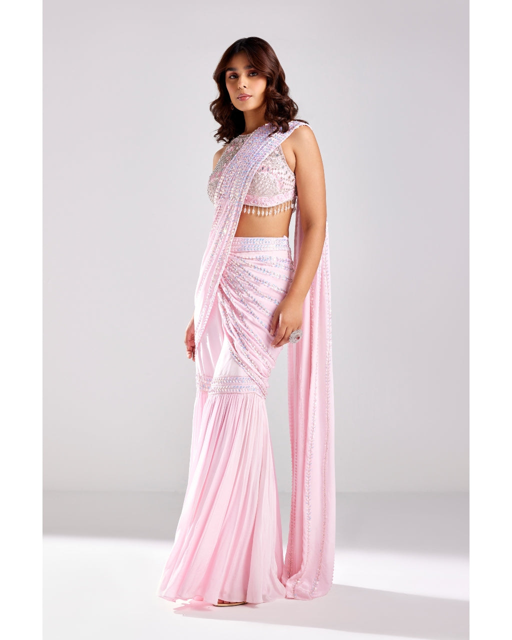 Silk mauve pink saree for wedding - G3-WSA54939 | G3fashion.com