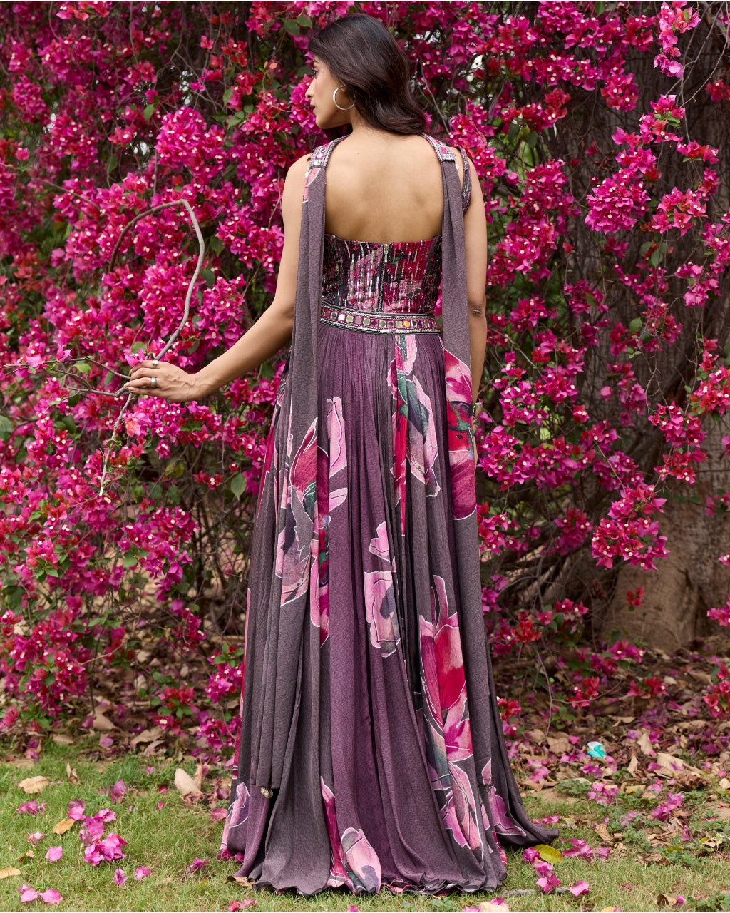 Plumicious Pink Floral Lehenga Set