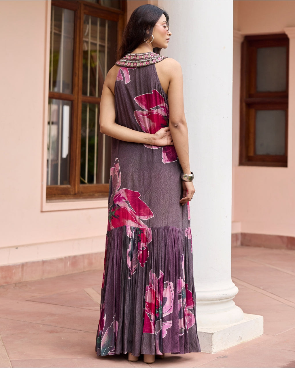 Plumicious Floral Shirt Maxi Dress