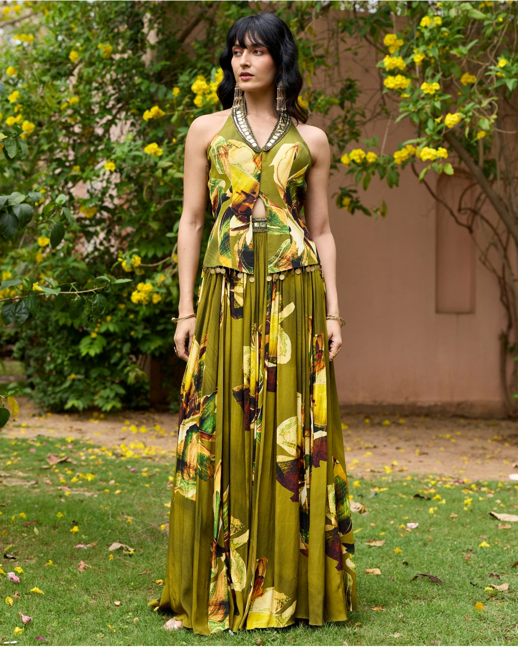 Matcha Green Jacket Lehnga Set